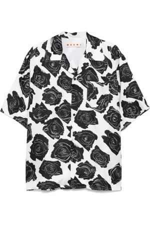 Marni Homme, Chemises, Noir, Taille: L Chemise noire et blanche