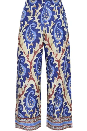 Maliparmi Femme, Pantalons, Multicolore, Taille: 38 FR Mirtle Paisley Pantalon