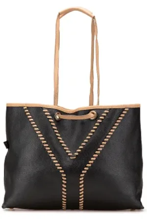 Saint Laurent Femme, Pre-owned, Noir, Taille: ONE Size Pre-owned Cuir cabas