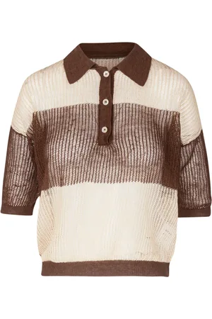 Mauro Grifoni Femme, Pulls, , Taille: 38 FR Polo en Lin et Coton