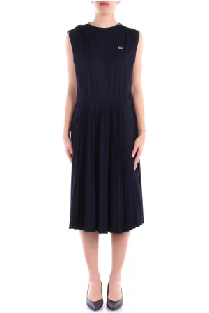 Lacoste Femme, Robes, Bleu, Taille: 38 FR Robe Bleue avec Logo Avant
