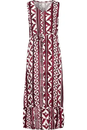 Street one Femme, Robes, Multicolore, Taille: 44 FR Robe Longue en Viscose Rouge Printemps/Été