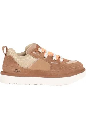 UGG Homme, Chaussures, Brun, Taille: 41 EU Baskets en daim Lowmel avec tissu
