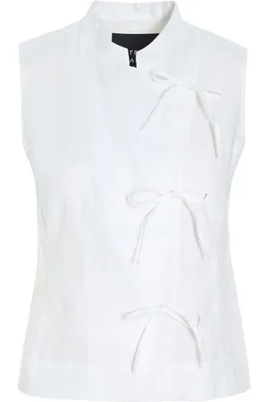Bitte Kai Rand Femme, Blouses et Chemises, Blanc, Taille: 46 FR Chemisier en Lin Aérien Blanc