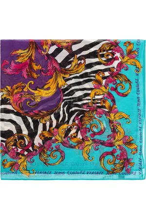 VERSACE Femme, Accessoires, Multicolore, Taille: ONE Size Écharpe avec impression Barocco