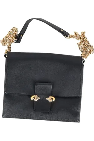 Alexander McQueen Femme, Pre-owned, Noir, Taille: ONE Size Pre-owned Cuir sacs-main