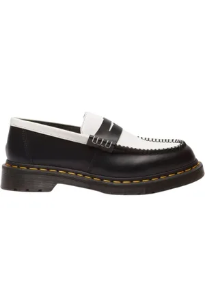 Dr. Martens Homme, Chaussures, Noir, Taille: 44 EU Mocassin en cuir bicolore Penton