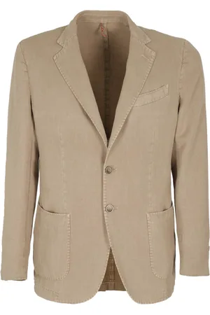 Biagio Santaniello Homme, Vestes, Brun, Taille: M Coton Lin Ramie Style Cordarotta