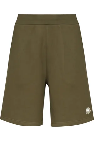 Moncler Homme, Shorts, Bleu, Taille: M Shorts en Coton Noir avec Cordon de Serrage et Fermeture Éclair