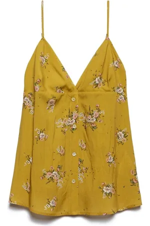 ANIYE BY Femme, Tops, Jaune, Taille: 34 FR Haut Élégant pour Femmes
