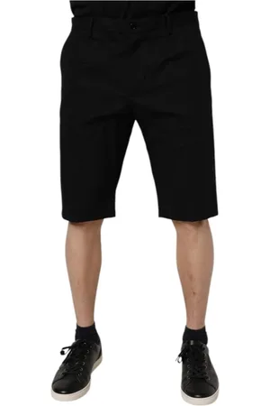 Dolce & Gabbana Homme, Shorts, Noir, Taille: XL Shorts Bermuda en Coton Noir