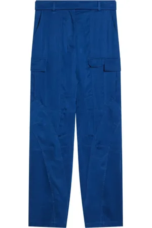 Salvatore Ferragamo Femme, Pantalons, Bleu, Taille: 36 FR Pantalon Cargo