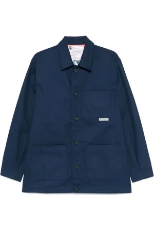 GR10K Homme, Vestes, Bleu, Taille: XL Veste Chemise Denim Reproduite