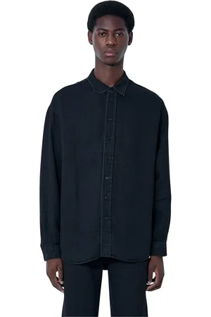 The Row Homme, Chemises, Noir, Taille: L Chemise en lin à boutons