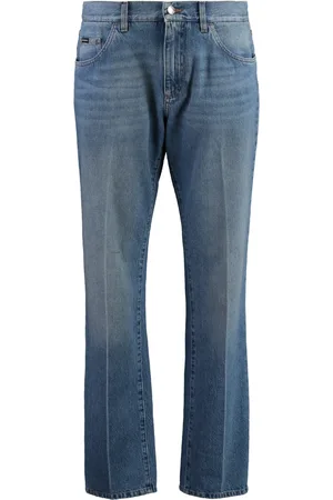Dolce & Gabbana Homme, Jeans, Bleu, Taille: S Jeans Classiques en Denim avec Logo