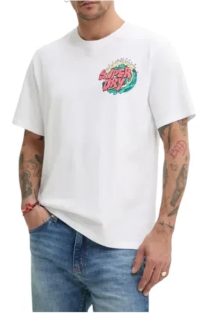 Superdry Homme, Tops, Blanc, Taille: XL T-shirt Outdoor avec impression graphique