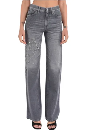 Dondup Femme, Jeans, Gris, Taille: W29 Jean Jambe Large Modèle Mabel