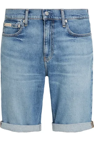 Calvin Klein Homme, Shorts, Bleu, Taille: W31 Shorts en Denim Bleu avec 5 Poches