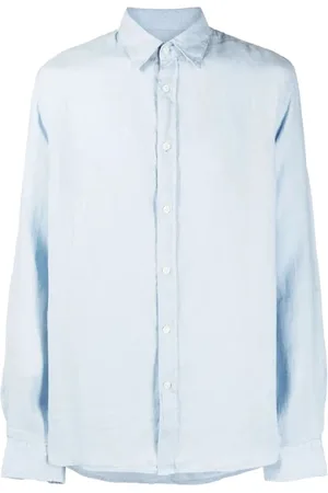 Woolrich Homme, Chemises, Bleu, Taille: M Chemise en Lin Élégante pour Homme