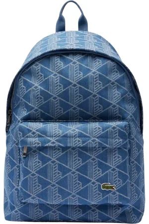 Lacoste Femme, Sacs, Bleu, Taille: ONE Size Sac à Dos Monogramme avec Sangle Réglable