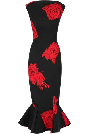 Marni Femme, Robes, Multicolore, Taille: 40 FR Robe sans Manches à Imprimé Floral et Ourlet Évasé