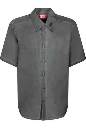 Diesel Homme, Chemises, Gris, Taille: L Chemise Twill Gris Marbré
