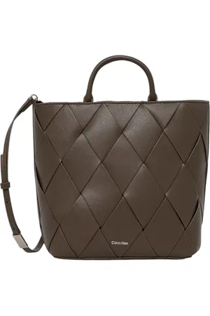 Calvin Klein Femme, Sacs, Brun, Taille: ONE Size Sac Fourre-Tout Moyen Tissé