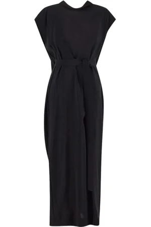 GENTRYPORTOFINO Femme, Robes, Noir, Taille: 38 FR Elegant Halter Neck Maxi Dress