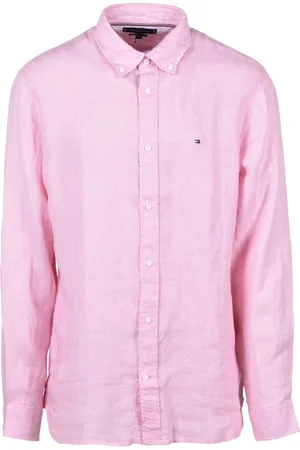 Tommy Hilfiger Homme, Chemises, Rose, Taille: XL Chemise en Lin