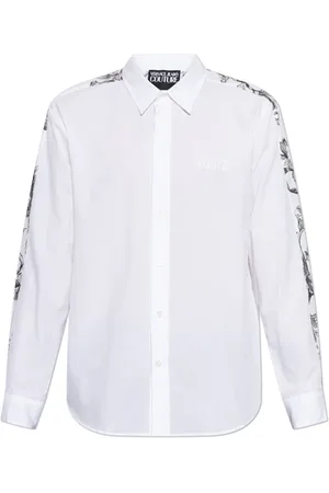 VERSACE Homme, Chemises, Blanc, Taille: L Chemise à imprimé baroque