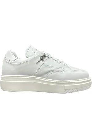 Paciotti Homme, Chaussures, Blanc, Taille: 39 EU Baskets blanche en cuir avec logo en métal