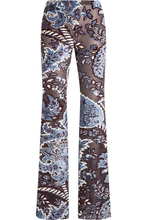 Etro Femme, Pantalons, Multicolore, Taille: 36 FR Pantalon Multicolore en Jacquard Paisley Floral