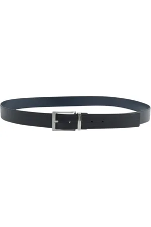 Emporio Armani Homme, Accessoires, Noir, Taille: ONE Size Ceinture Réversible en Cuir Noir