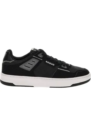 Guess Homme, Chaussures, Noir, Taille: 45 EU Baskets cuir PU Vincent - Noir