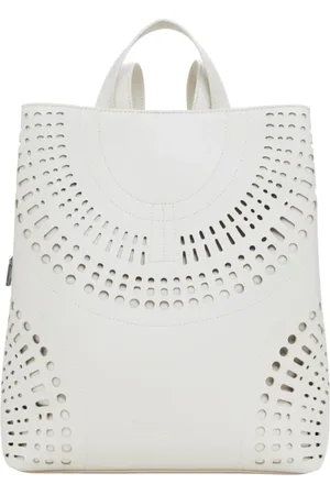 Desigual Femme, Sacs, Blanc, Taille: ONE Size Sac à dos pour femme perforé