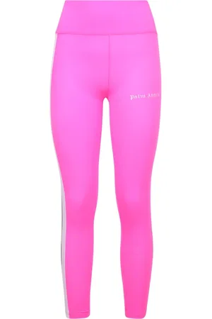 Palm Angels Femme, Pantalons, Rose, Taille: 36 FR Leggings taille haute à rayures latérales Fuchsia/Blanc