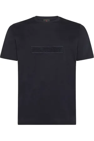 Peuterey Homme, Tops, Bleu, Taille: M T-shirt Bleu avec Logo en Relief