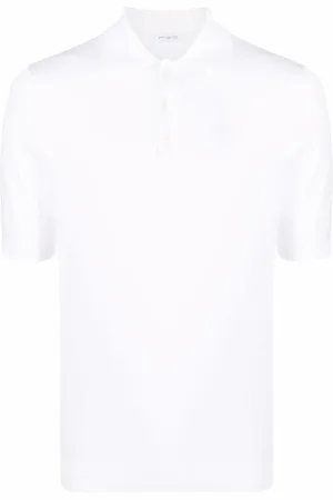 Malo Homme, Tops, Blanc, Taille: L Polo en Coton Blanc