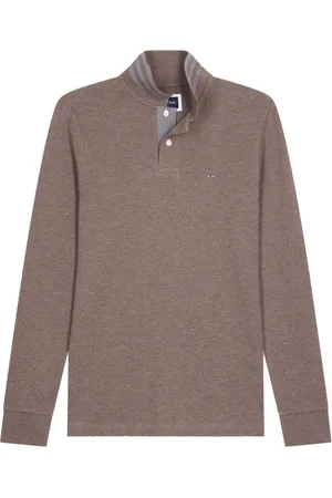 Eden Park Homme, Tops, Brun, Taille: S Polo manches longues en coton