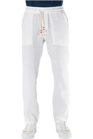 MC2 SAINT BARTH Homme, Pantalons, Blanc, Taille: M Pantalon Calais en lin