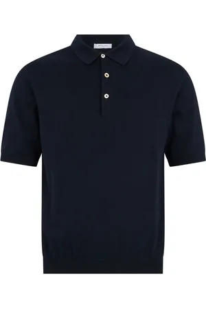 Boglioli Homme, Tops, Bleu, Taille: L Polo en coton à manches courtes