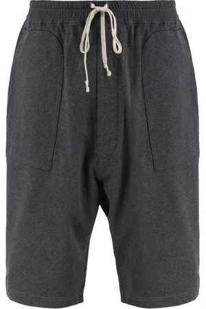 Rick Owens Homme, Shorts, Gris, Taille: XS Shorts Bermuda en Coton avec Taille à Cordon