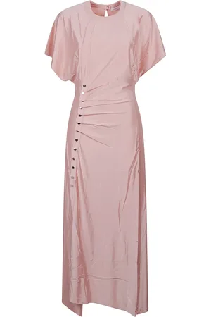 Paco rabanne Femme, Robes, Rose, Taille: 36 FR Élégante Robe Longue à Manches Courtes