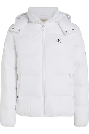 Calvin Klein Homme, Vestes, Blanc, Taille: L Veste Blanche Matelassée pour Homme
