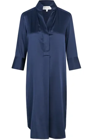 Dea Kudibal Femme, Robes, Bleu, Taille: 42 FR Robe en soie avec poches