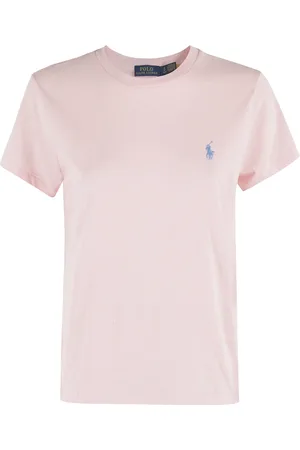 Ralph Lauren Femme, Tops, Rose, Taille: 38 FR T-shirt Classique Rose Manches Courtes
