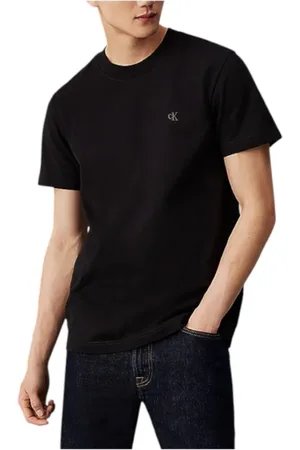 Calvin Klein Homme, Tops, Noir, Taille: 2XL Tee-shirt Noir Minimaliste avec Logo
