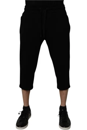 Dolce & Gabbana Homme, Shorts, Noir, Taille: L Pantalon de survêtement noir avec cordon de serrage