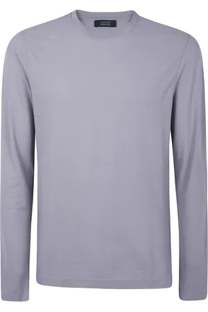 ZANONE Homme, Tops, Gris, Taille: XL T-shirt classique à manches longues