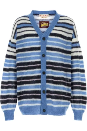 Marni Homme, Pulls, Multicolore, Taille: L Cardigan en Mohair Brodé